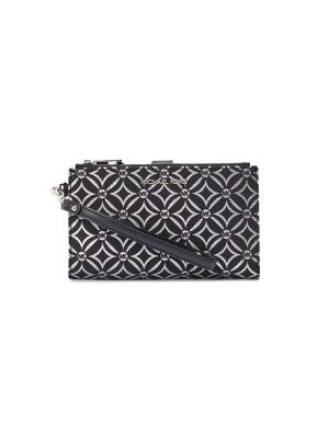 Michael Kors Jet Set Metallic Logo Jacquard Wristlet