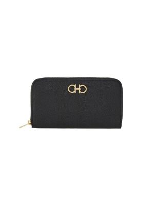 Salvatore Ferragamo Continental Zip Around Gancini Wallet