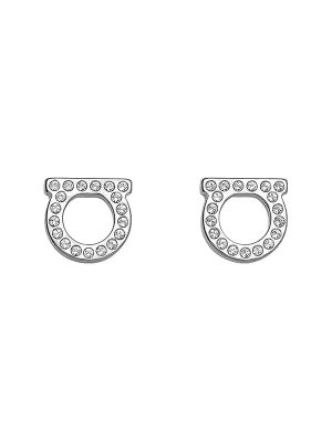 Salvatore Ferragamo Gancini Crystals Earrings
