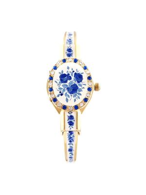 Andre Mouche Rose Crystal Gold Plated Watch