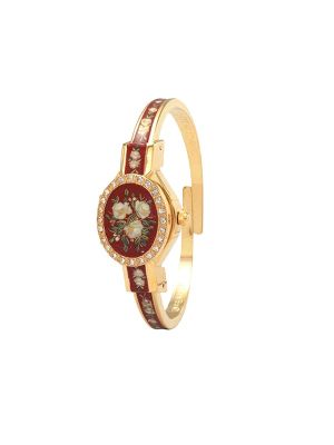 Andre Mouche Rose Crystal Gold Plated Watch
