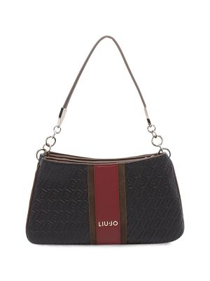 LIU JO Monogram-Embossed Panelled Shoulder Bag