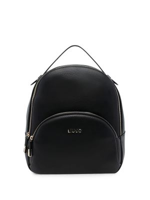 LIU JO Grained Logo-Plaque Backpack