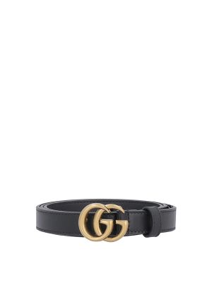 Gucci Double G-Buckle Leather Belt