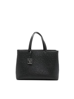 Armani Exchange Debossed-Logo Tote Bag