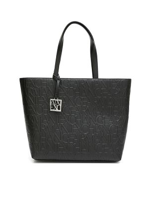 Armani Exchange Embossed-Logo Pattern Tote Bag
