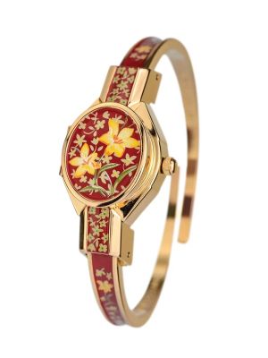 Andre Mouche Florali Gold Plated Watch