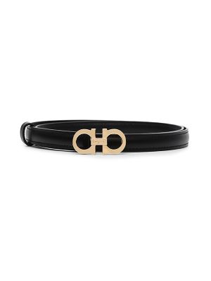 Ferragamo Logo-Plaque Leather Belt
