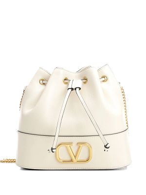 Valentino Garavani Mini Vlogo Leather Bucket Bag