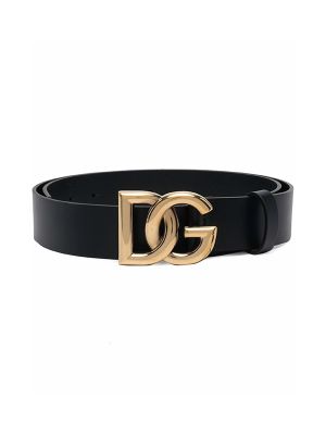 Dolce & Gabbana DG-Logo Calf-Leather Belt