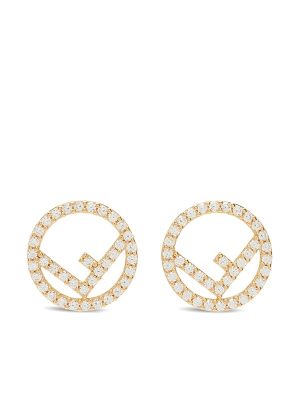 Fendi Crystal-Embellished Stud Earrings