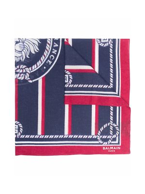 Balmain Stripe-Print Cotton Scarf