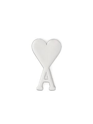 Ami Paris Ami De Coeur Silver Tone Earring