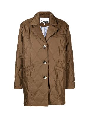 Ganni Diamond-Quilted Oversize Ripstop Jacket