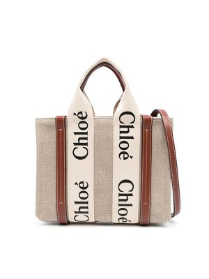 Chloe Logo-Print Tote Bag