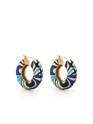 Abstract Print Hoop Earrings