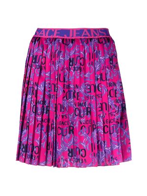 Versace Jeans Couture Logo Couture Pleated Miniskirt