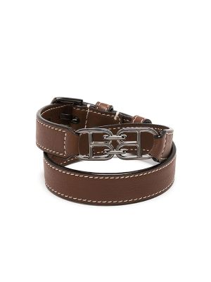 Bally Logo Plaque Leather Belt