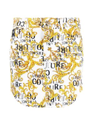 Versace Jeans Couture Logo Couture-Print Denim Miniskirt