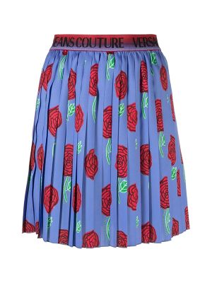 Versace Jeans Couture Logo-Waistband Pleated Miniskirt