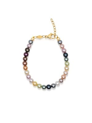 Nialaya Rainbow Pearl Bracelet