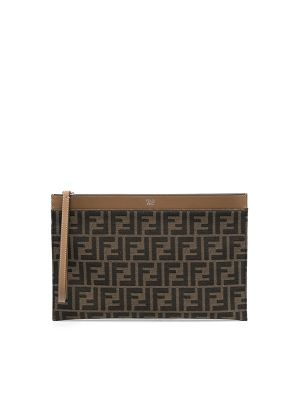 Fendi Monogram-Pattern Clutch Bag