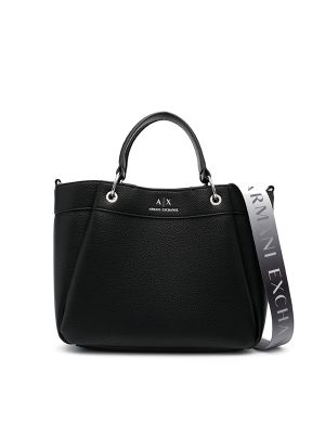 Armani Exchange Logo-Print Leather Tote Bag