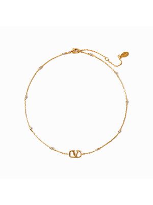 Valentino Garavani Vlogo Signature Crystal-Embellished Necklace
