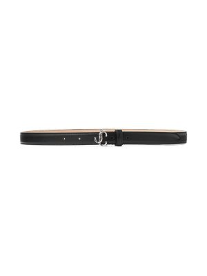 Jimmy Choo Helina Logo-Buckle Leather Belt