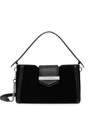 Karl Lagerfeld Suede-Panelled Shoulder Bag