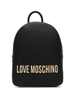 Love Moschino Logo-Plaque Leather Backpack