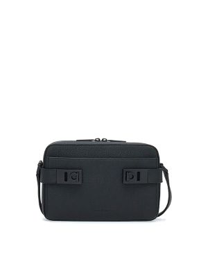 Ferragamo Gancini Buckle Embellished Leather Shoulder Bag