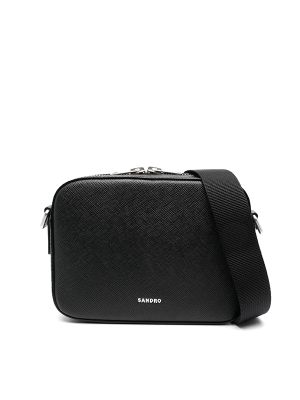 Sandro Mini Logo-Print Messenger Bag