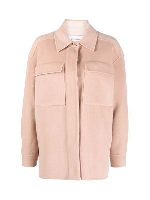 Calvin Klein Spread-Collar Wool Shirt Jacket