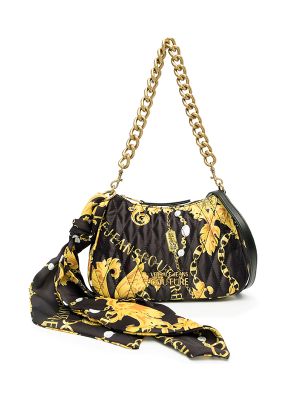 Versace Jeans Chain Couture-Print Quilted Crossbody Bag