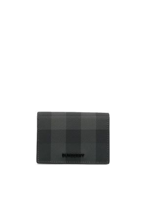 Burberry Logo-Lettering Checked Wallet