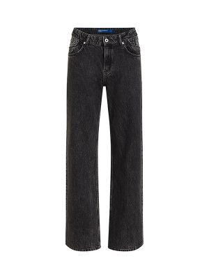 Karl Lagerfeld Jeans Chain-Panel Straight-Leg Jeans