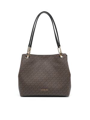 Michael Kors Monogrammed Leather Tote Bag