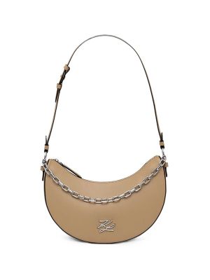 Karl Lagerfeld Chain-Link Logo-Plaque Shoulder Bag