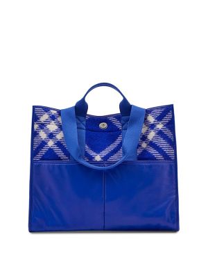 Burberry Check-Pattern Shopper Tote Bag