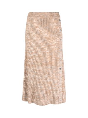 Boss High-Waisted Button-Up Midi Skirt