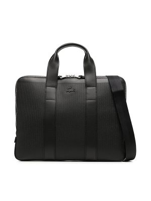 Lacoste Chantaco Logo-Embossed Leather Laptop Bag