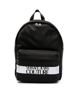  Versace Jeans Couture Iridescent Logo-Print Zip-Up Backpack