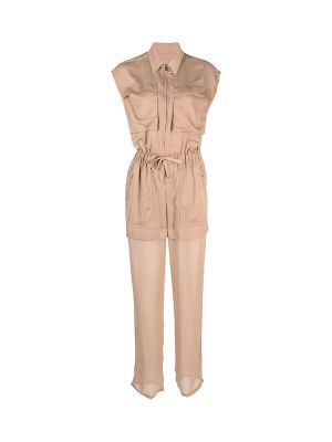 Pinko Semi-Sheer Panelled Sleeveless Jumpsuit