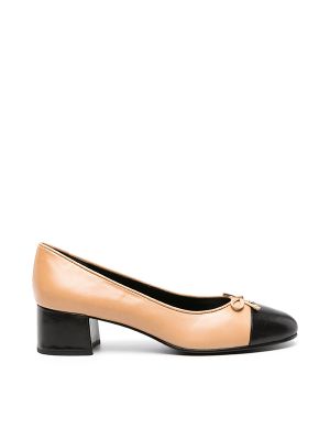 Tory Burch 45mm Cap-Toe Leather Pumps