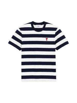 Ami Paris Ami De Coeur Striped T-Shirt