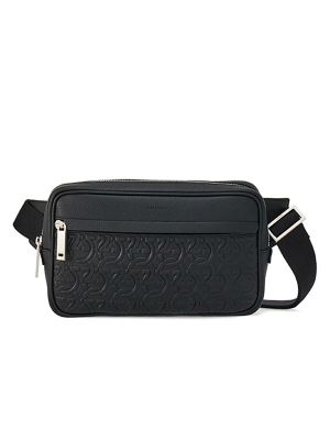 Ferragamo Gancini-Embossed Leather Bag