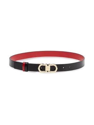 Ferragamo Gancini-Buckle Reversible Leather Belt