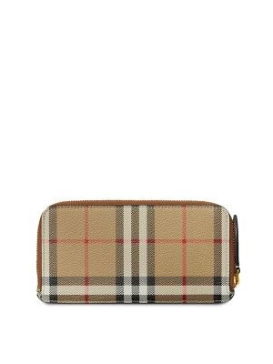 Burberry Vintage Check-Pattern Zipped Wallet
