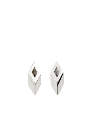 Burberry Hollow Silver Stud Earrings